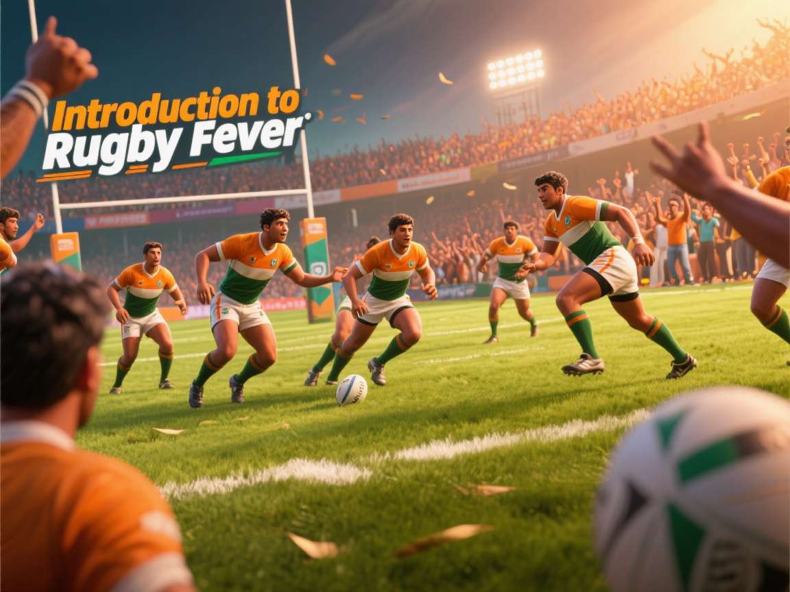 Rugby Fever 3D India Official Logo Rugby Fever 3D India logo with Indian flag elements